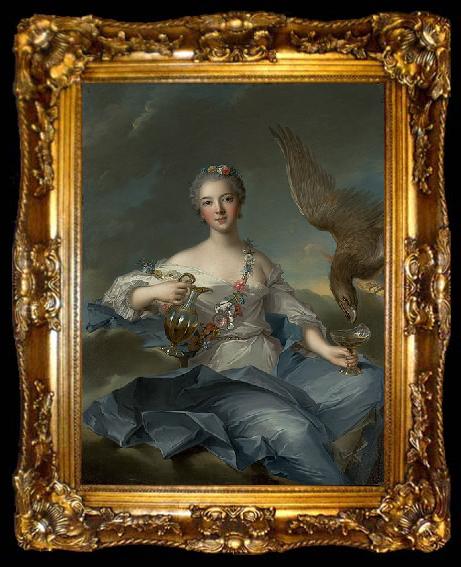 framed  Jjean-Marc nattier Louise Henriette de Bourbon-Conti, Countess-Duchess of Orleans, as Hebe, ta009-2